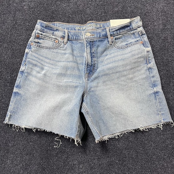 American Eagle By Payless Pants - American Eagle Shorts Womens 10 30W Denim Blue Strigid 6 Inch Relaxed Raw Hem